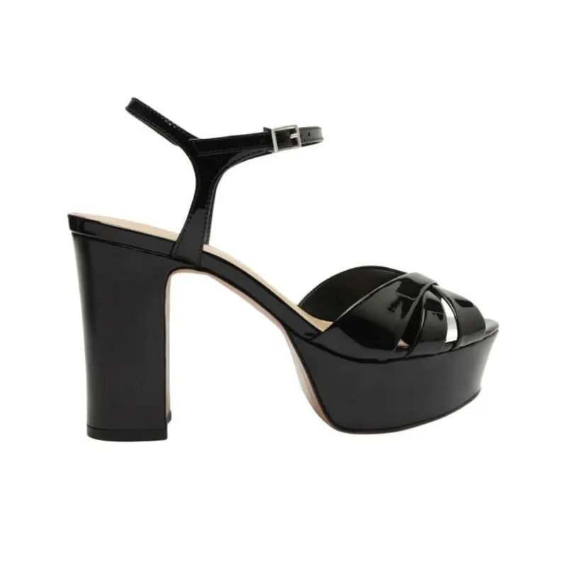 Schutz Keefa Strap Sandals 10.5cm Women's Black-1