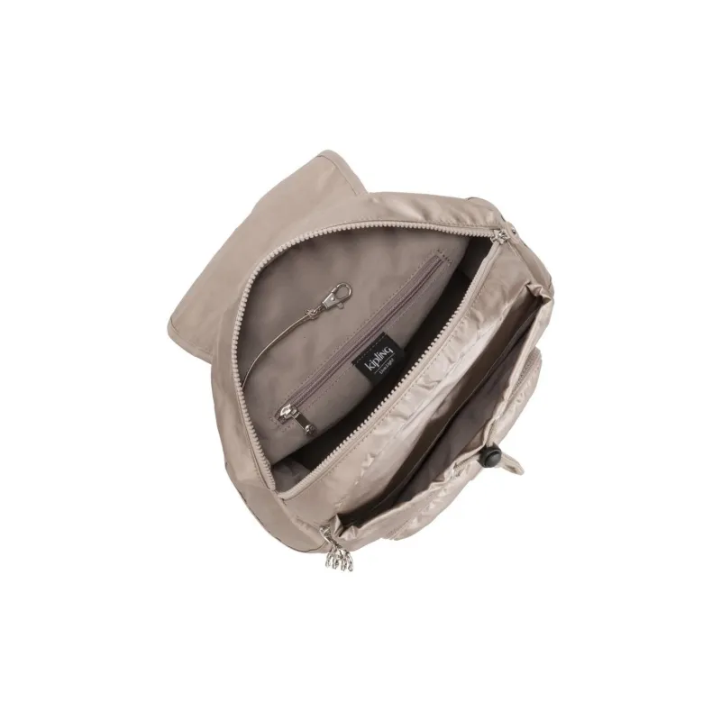 Kipling Polyamide Backpack Trumpets Women's Metallic-3