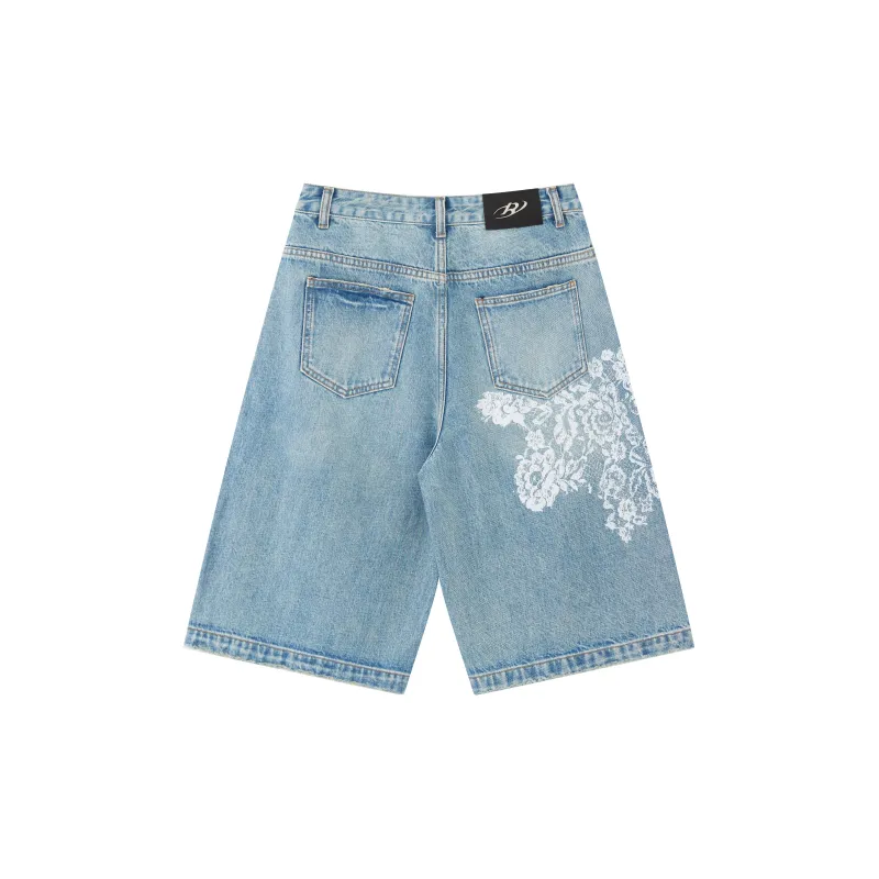 RUNTOTHEFUTURE Denim Shorts Women's Nostalgic Blue-1