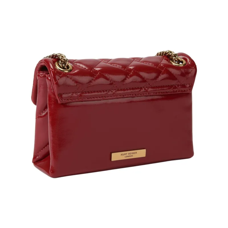 Kurt Geiger London Patent Leather Shoulder Bag Crossbody Bag Mini Women's Red-3