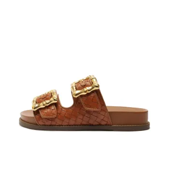 Schutz Slip-Resistant Slide Slippers 5.3cm Women's Brown