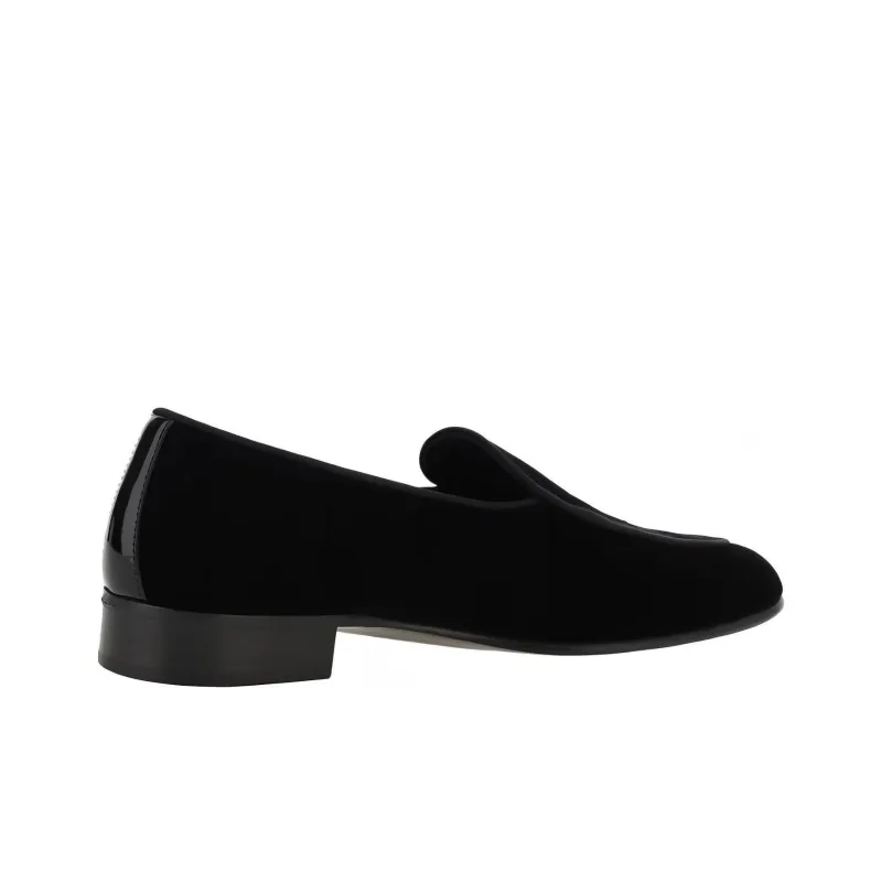 giuseppe zanotti Alvaro Stud-embellished Velvet Loafers-3