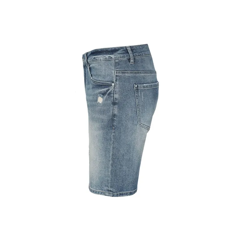 DAVID NAMAN Denim Shorts Men Light Blue-1