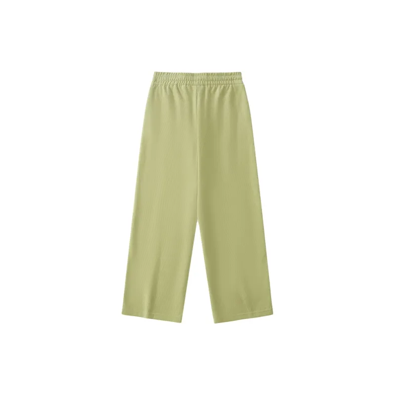 FILA FUSION Knitted Sweatpants Women's Cream Fruit Green-1