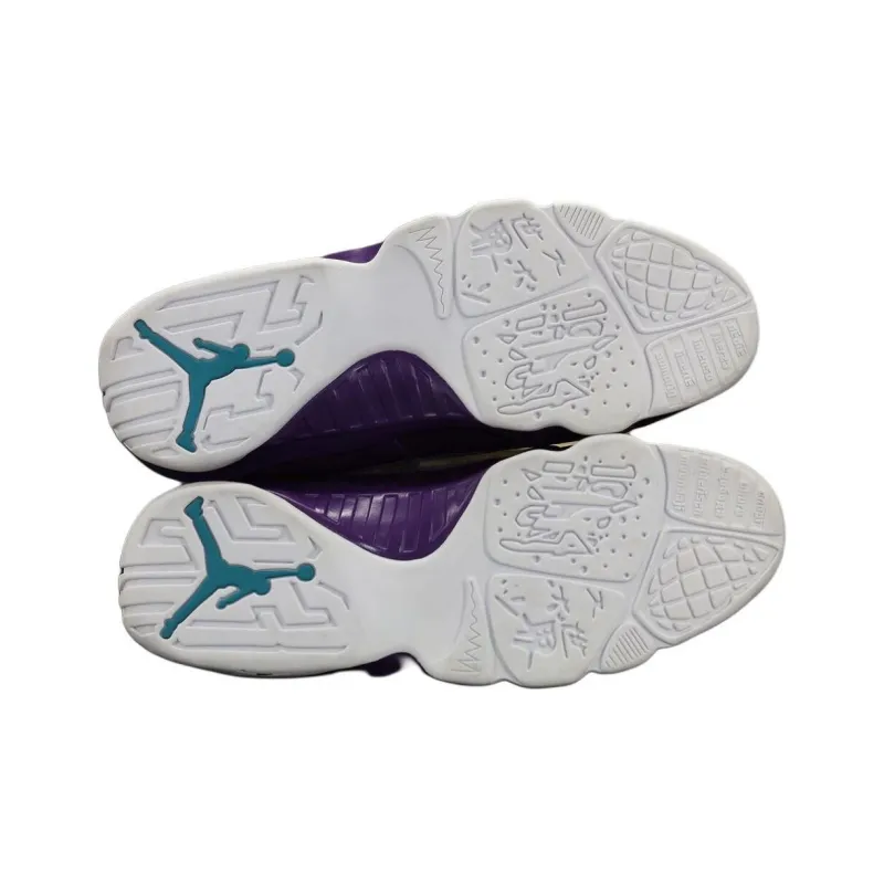 Jordan Air Jordan 9 Cushioning Anti-Slip And Wear-Resistant High-Top Vintage Basketball Shoes Men's White Purple-3