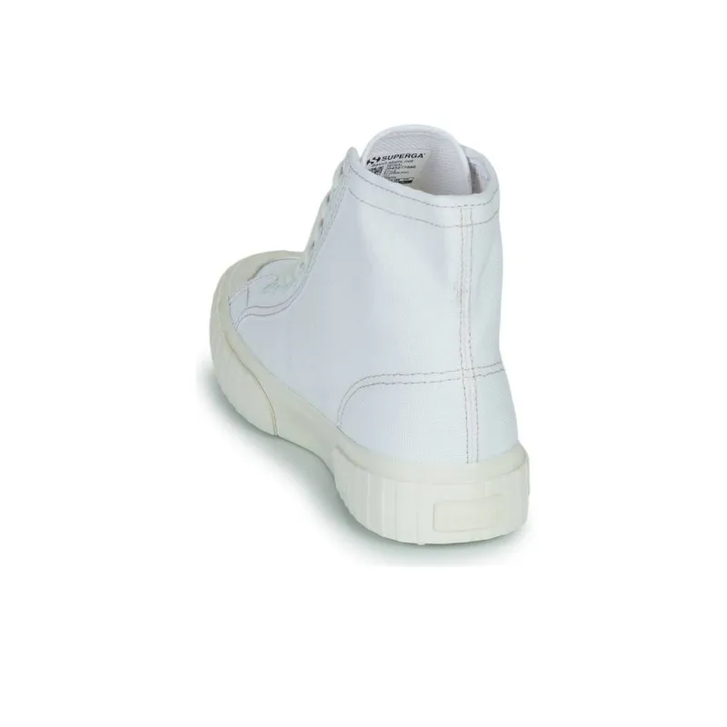 SUPERGA 2696 Stripe Abrasion Resistant High Top Skateboard Shoes Unisex White-7