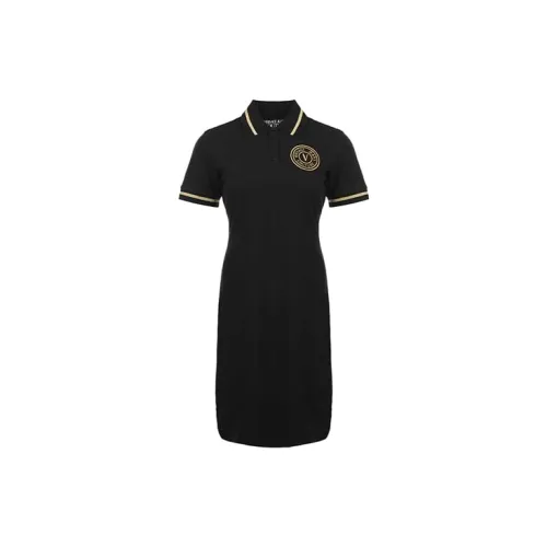 VERSACE JEANS COUTURE Short-Sleeved Dresses Women's Black