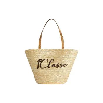 Alviero Martini Stacked Straw One Shoulder Handbags Medium Size Women's Beige