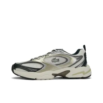 LACOSTE Low Top Casual Shoes Men's Beige Green