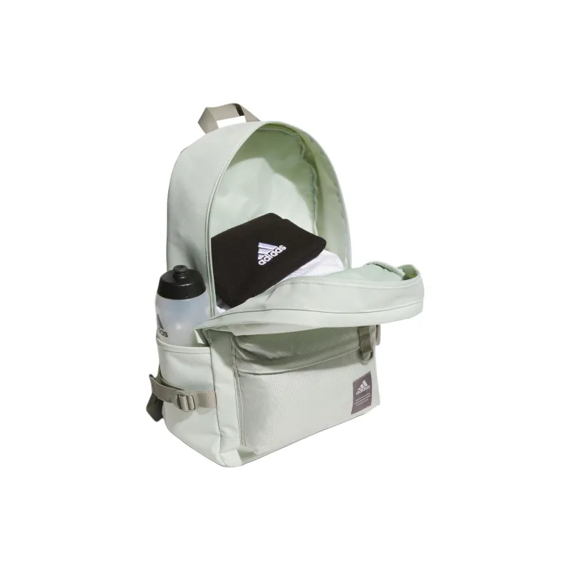 Adidas Recycled Material Polyester Backpack Regular Unisex Linen Green-3