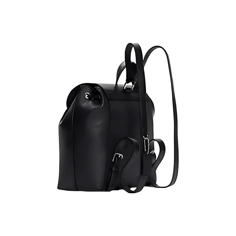 COACH Kleo Leather Backpack Medium Size Women's Black-1