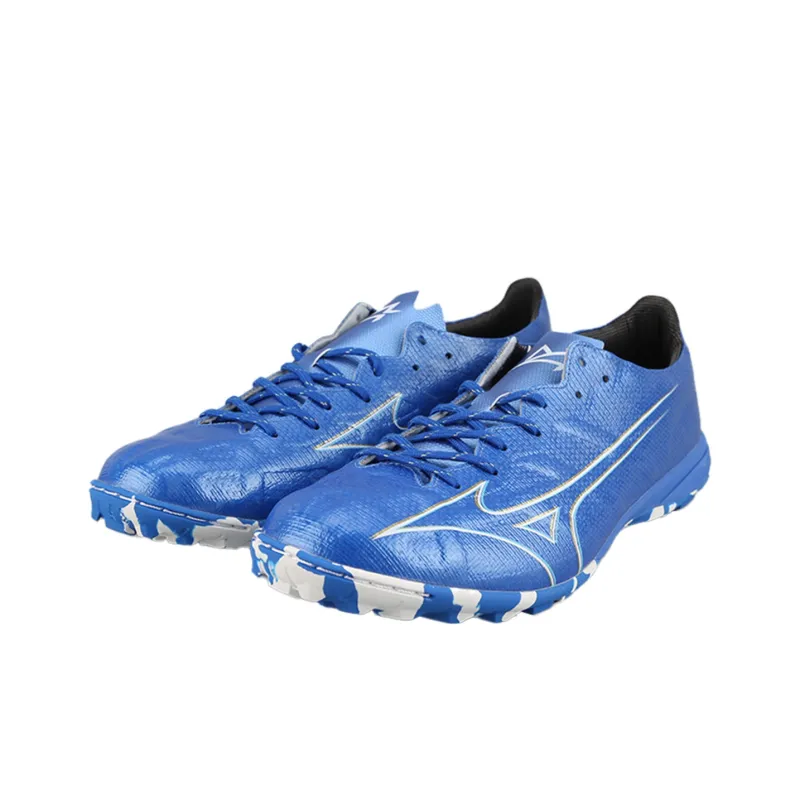 Mizuno Pro TF Rubber Broken Studs Firm Ground Artificial Ground Durable Breathable Lightweight Soccer Shoes Men's Blue-2