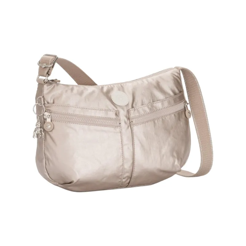 Kipling Polyamide Shoulder Bag, Crossbody Bag Medium Size Women's Champagne-1
