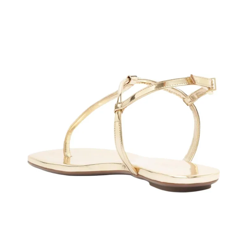 Schutz Elsha Strap Sandals Women's Gold-3