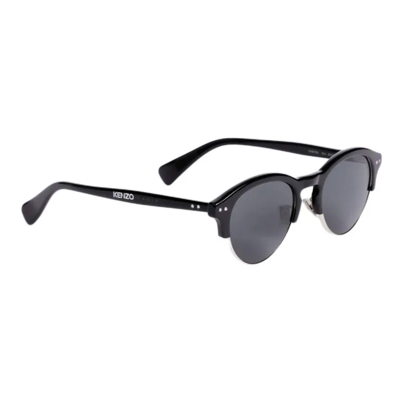 KENZO Metal Acetate Oval Sunglasses Unisex Black-1