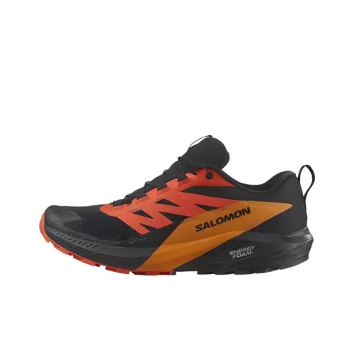 SALOMON Sense Ride 5 Outdoor Shoes Men Low-Top Black/Orange