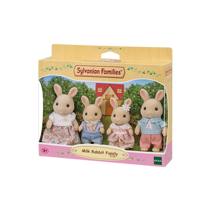 Sylvanian Families Adorable Cute Milk Rabbit Family Dolls Plush Doll 5.5cm Height-1