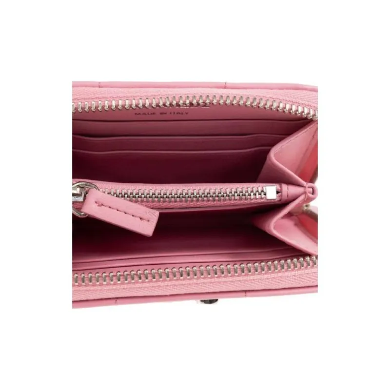 DSQUARED 2 Logo Plaque Zip Around Quilted Wallet-2