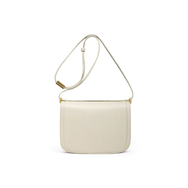 MILLIE'S Cow Leather With Synthetic Leather Underarm Shoulder Bag, Crossbody Bag Regular Women's Ecru-4