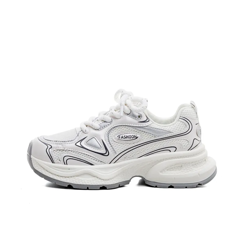 RENBEN Height Increasing Wear-Resistant Breathable Low-Top Chunky Sneakers Women's-6
