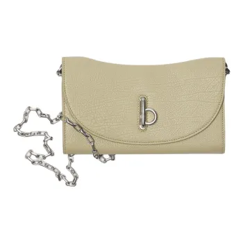 Burberry Grain Cow Leather Shoulder Bag, Crossbody Bag, Wallet Women's Hunter Beige