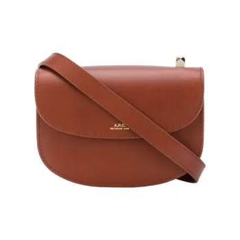 A.P.C Leather Saddle Bag, Crossbody Bag, Shoulder Bag Women's Brown