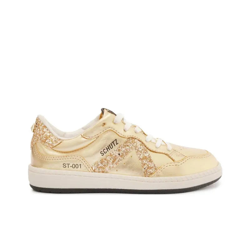 Schutz Low-Top Skateboard Shoes Women's Gold-1