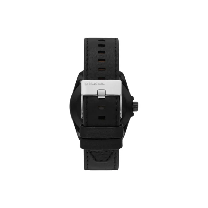DIESEL Wrist Watch Mechanical Movement Leather Watch Bands Black Dial Men's Watches-1