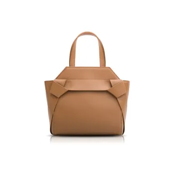 Unitude Cow Leather Shoulder Bag, Crossbody Bag, Handbag Women's Chocolate Brown/Cream