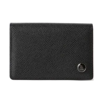 Beams Cow Leather Card Holder Men's Black