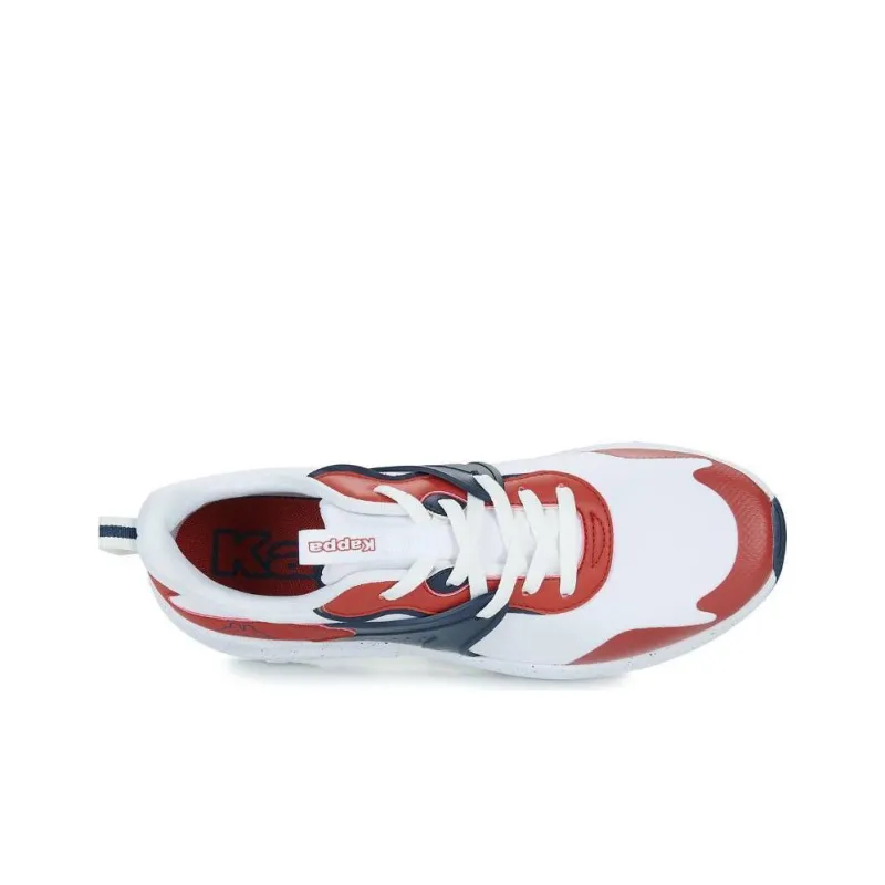 Kappa Anti Slip And Wear Resistant Support Low Top Casual Running Shoes Men's White Red Blue-5