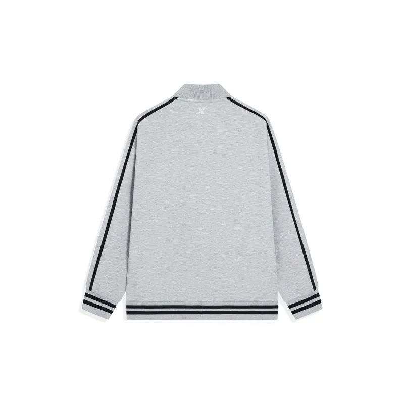 XTEP Baseball Jerseys Unisex Light Heather Gray-1