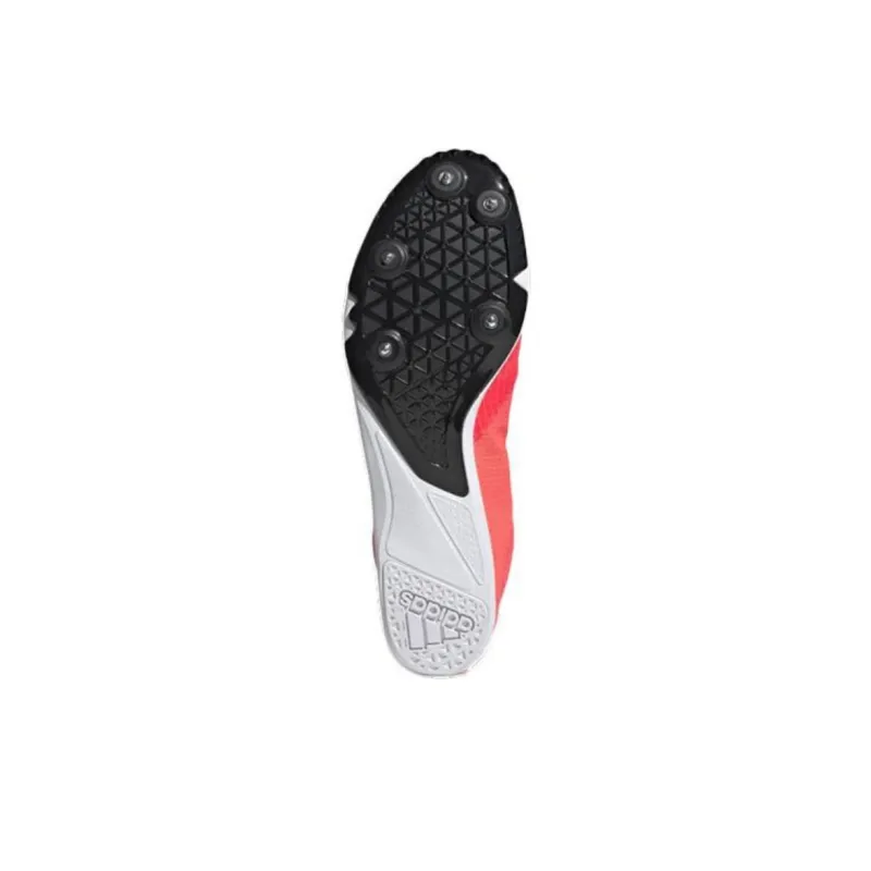 Adidas Distancestar Spikes Cushioning Wear Resistant Running Shoes Men's Red Black-5