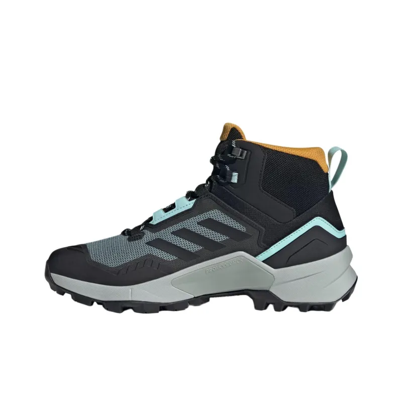 Adidas Terrex Swift R3 Mid Gore Tex Semi Flash Aqua Core Black Preloved Yellow-1