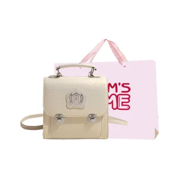 Worm's Home PU Backpack Women's White/Silver/Black/Pink
