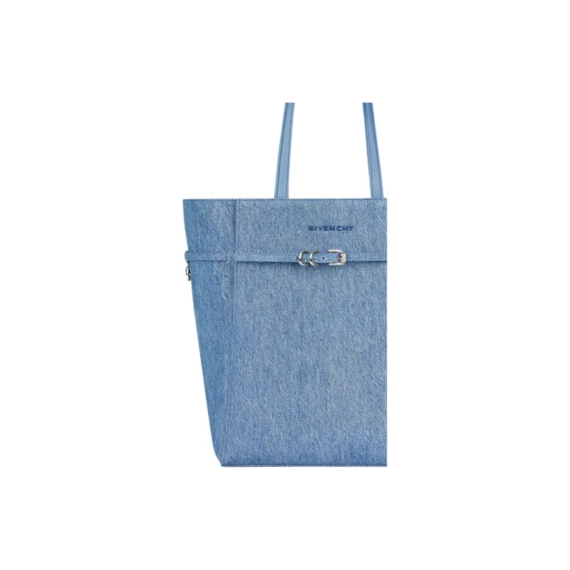 Givenchy Denim Tote Bag Shopping Bag Handbag Small Size Women's Medium Blue-4