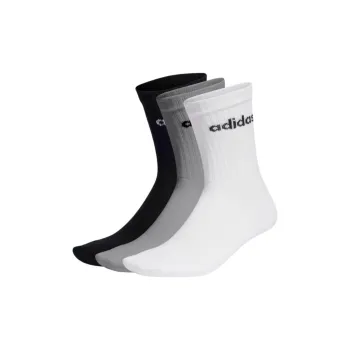 Adidas Sportswear Mid-Calf Socks Unisex 3 Pack Medium Gray / White / Black