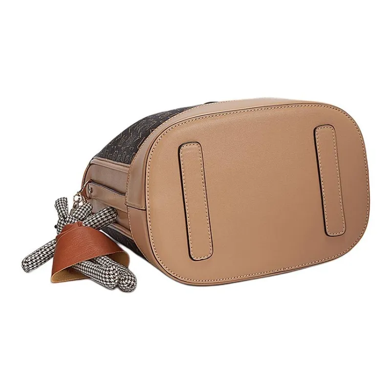 Marino Orlandi Synthetic Leather PVC Shoulder Bag Mom Bag Crossbody Bag Large Size Women's Coffee-5