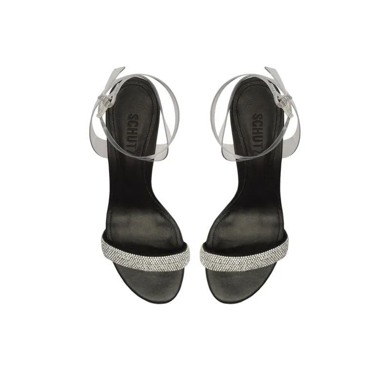 Schutz Irina Strap Sandals 7.6cm Women's Black-4