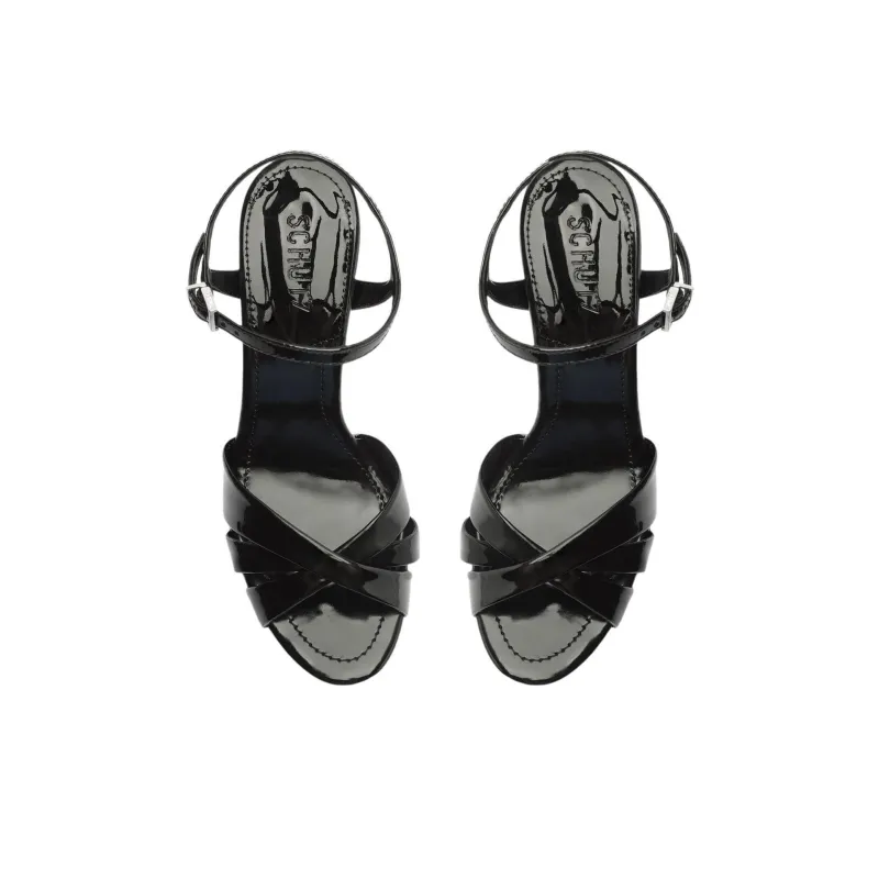 Schutz Keefa Strap Sandals 14cm Women's Black-4
