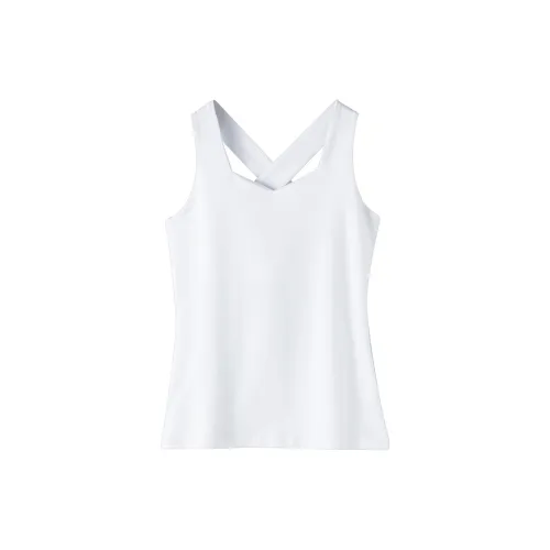 Flowers In Water Tank Tops Women's White