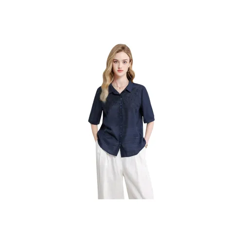 TOUCH Shirts Women's Navy Blue