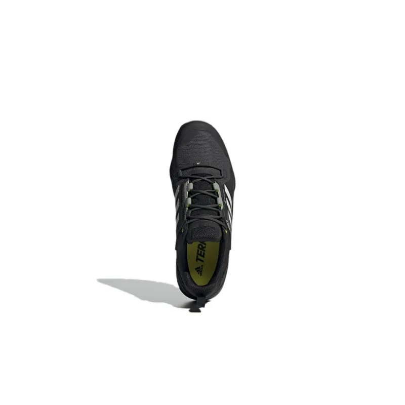 Adidas Terrex Swift R3 Gore Tex Hiking Slip Resistant And Breathable Low Top Hiking Shoes Men's Black White Green-4