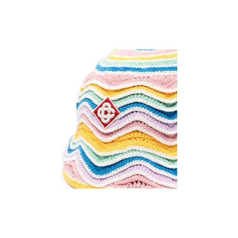 CASABLANCA Logo patch Crochet Bucket Hat-1