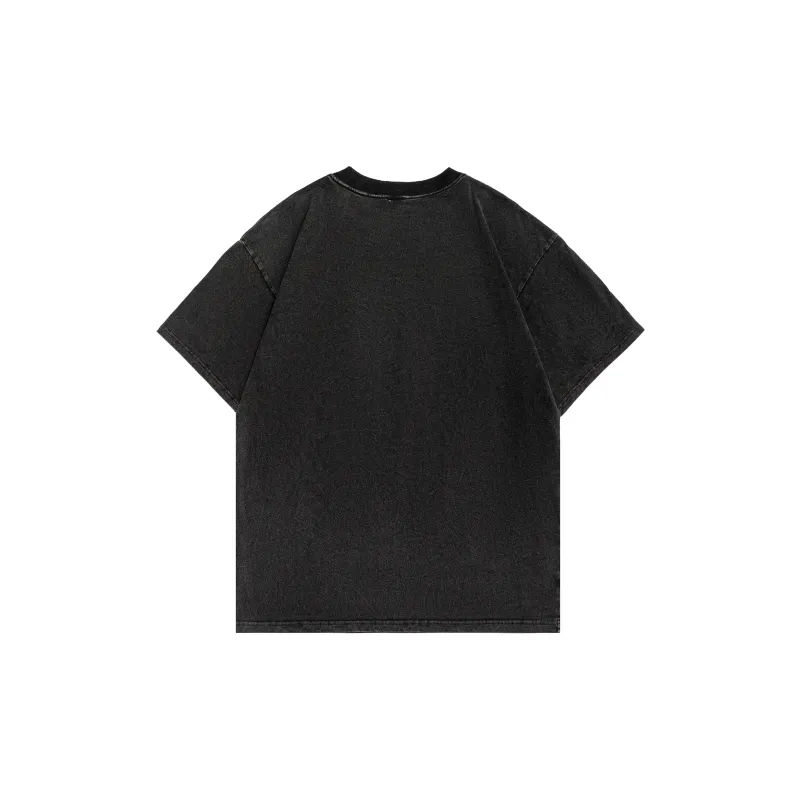 FEICHAI Straight Elbow-Length Sleeved T-Shirt Unisex Black-1