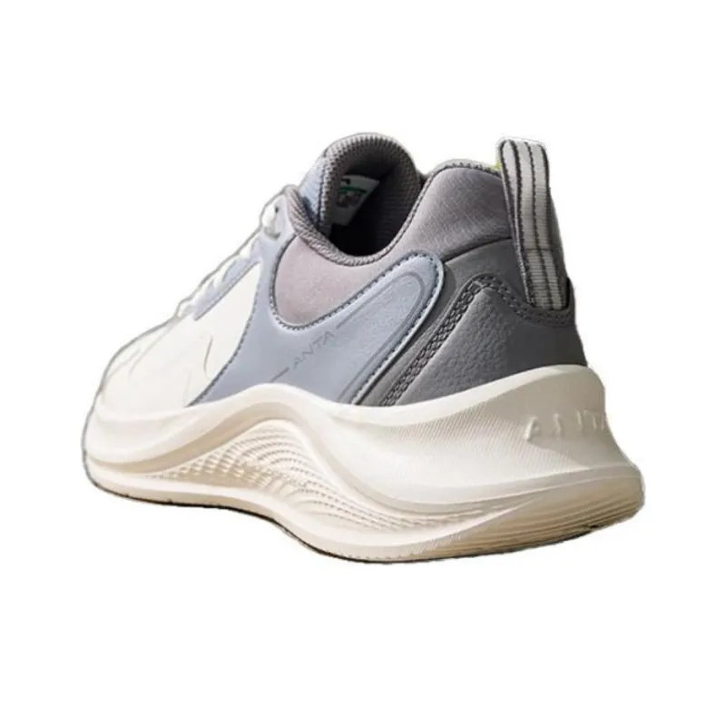 Anta Running Collection Breathable Low Top Casual Running Shoes Men's White Blue-4