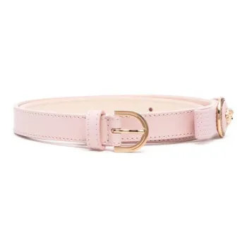 VERSACE Medusa Bowknot Detail Leather Smooth Buckle Calfskin Leather Belts Unisex Pink Width: 2CM