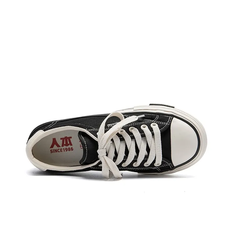 Humanism 1986 Breathable, Lightweight, Height Increasing, Balance Low Top Canvas Shoes Women's-3