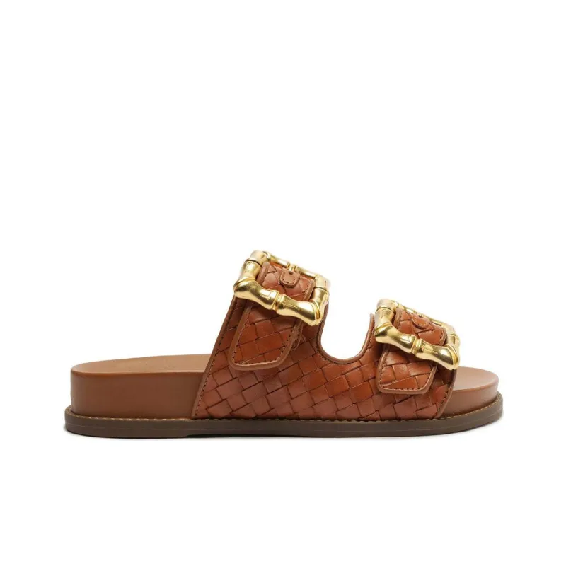 Schutz Slip Resistant Slide Slippers 5.3cm Women's Brown-1