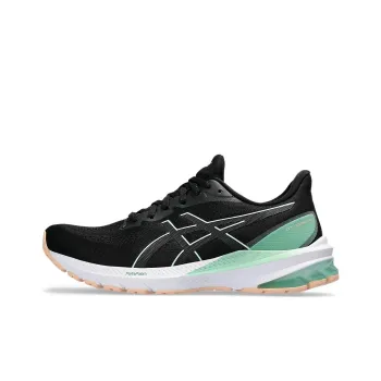 Asics GT 1000 12 Cushioning Breathable Low Top Running Shoes Women's Black Green